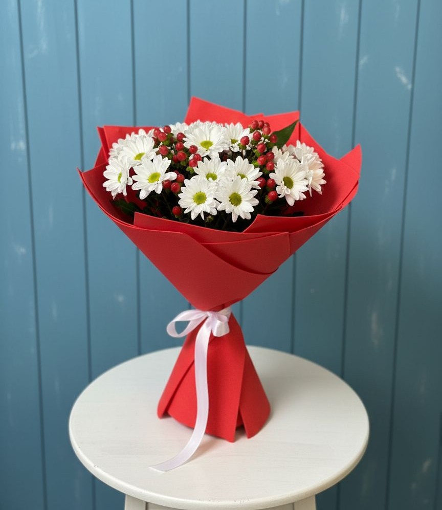 Букет цветов из: Хризантемы в Воздвиженке Приморский край