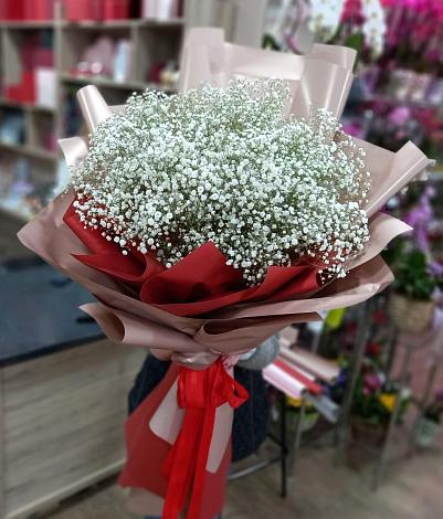 Букет цветов из: Гипсофила в Воздвиженке Приморский край