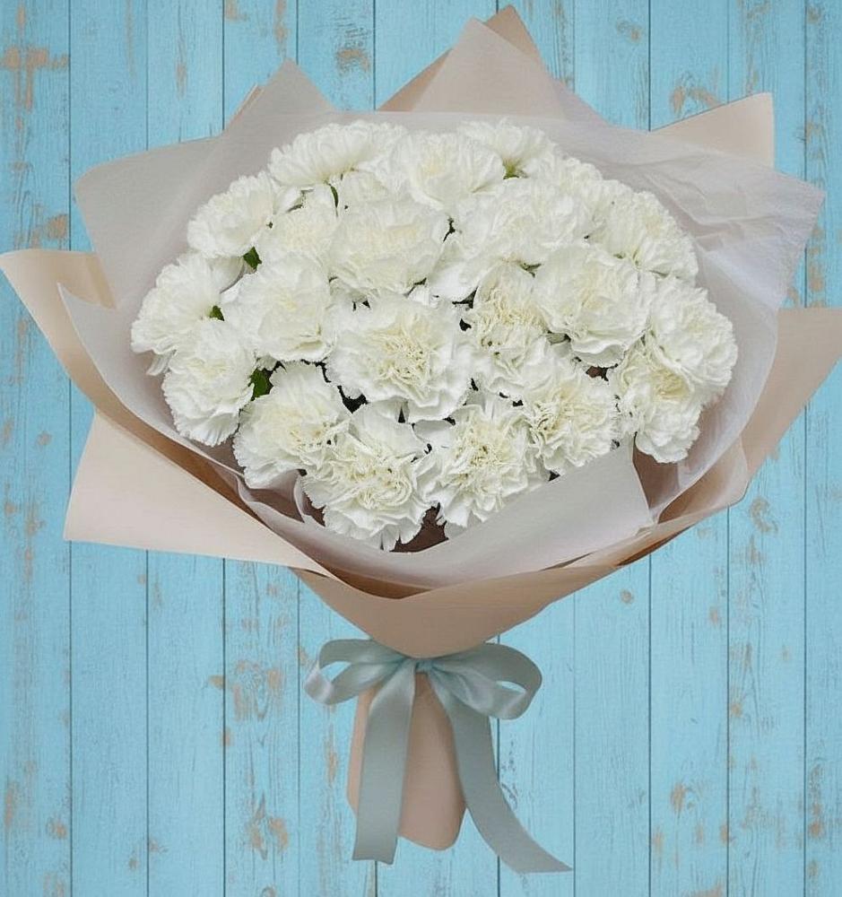 Букет цветов из: Гвоздики в Воздвиженке Приморский край