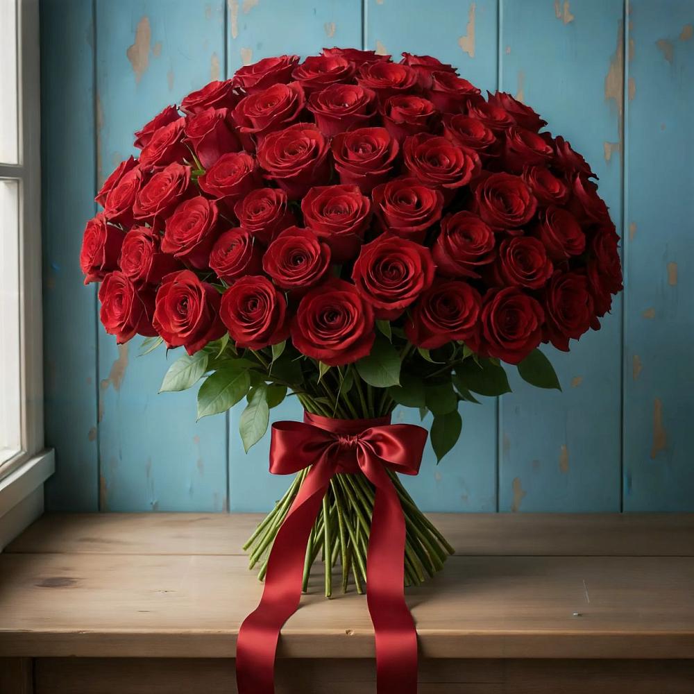 Букет Красные розы Блэк Меджик в Воздвиженке Приморский край