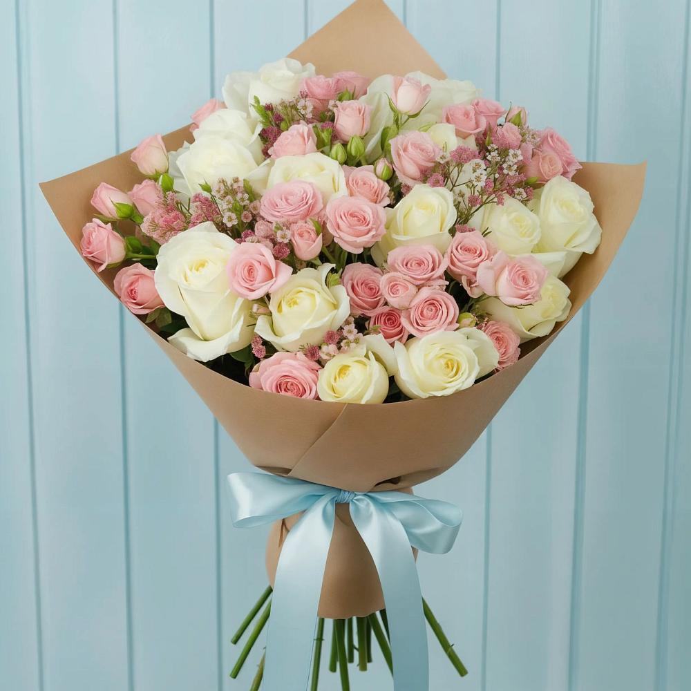 Букет цветов из: Розы в Воздвиженке Приморский край