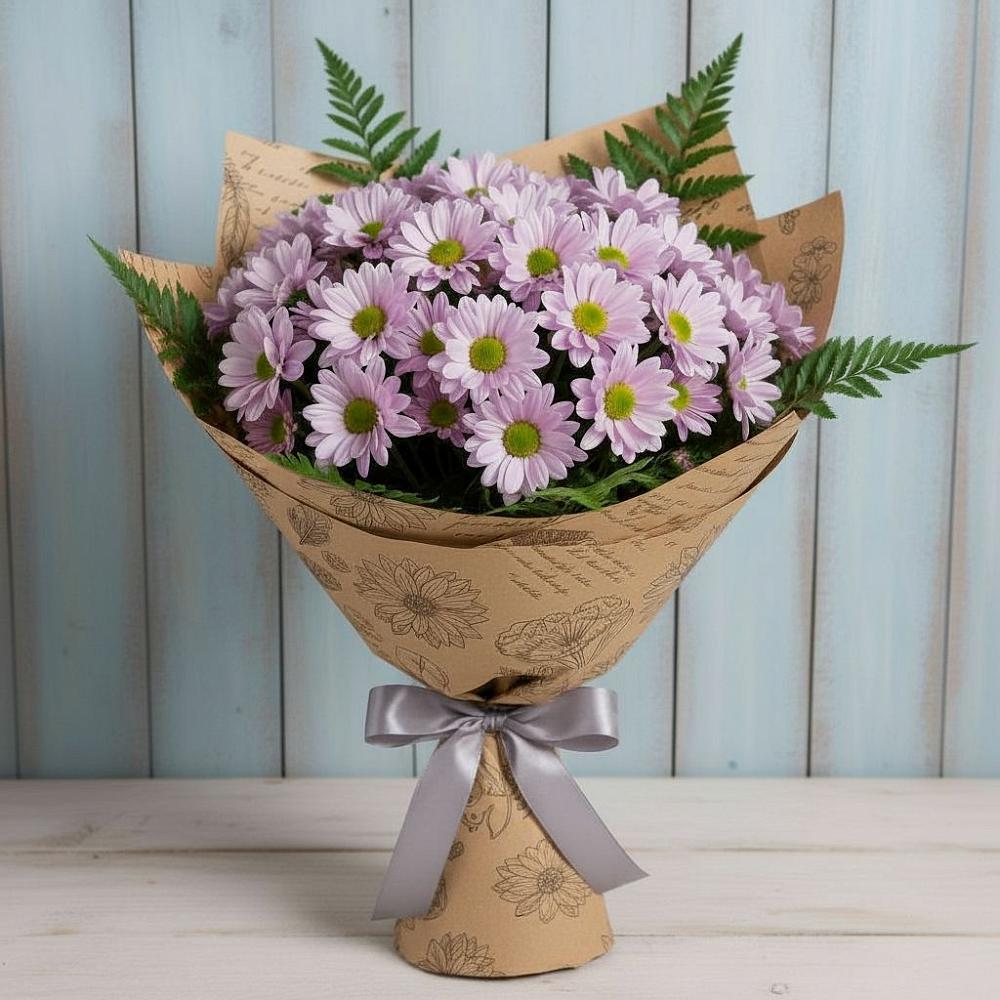 Букет цветов из: Хризантемы в Воздвиженке Приморский край