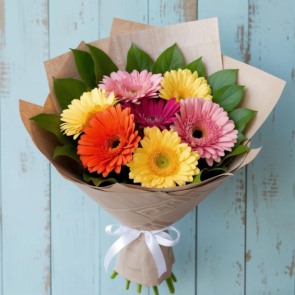 Букет цветов из: Герберы в Воздвиженке Приморский край