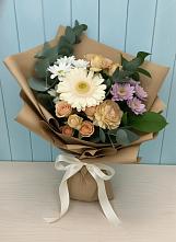 Букет цветов из:  Герберы и Хризантемы в Воздвиженке Приморский край