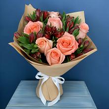 Букет цветов из:  Розы и Альстромерии в Воздвиженке Приморский край