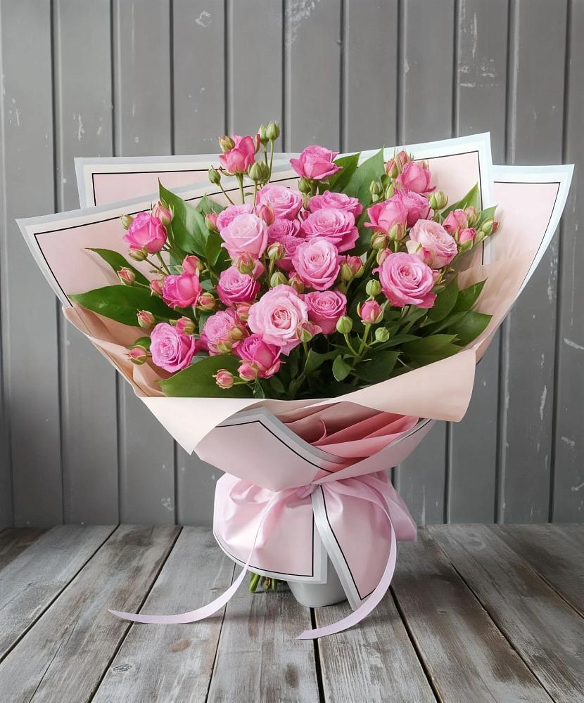 Букет Розовый кустик в Воздвиженке Приморский край