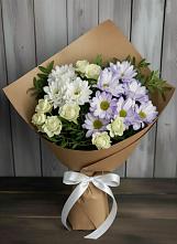 Букет цветов из:  Хризантемы и Розы в Воздвиженке Приморский край