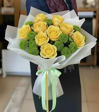 Букет цветов из:  Хризантемы и Розы в Воздвиженке Приморский край