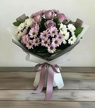 Букет цветов из:  Хризантемы и Розы в Воздвиженке Приморский край