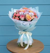 Букет цветов из:  Хризантемы и Розы в Воздвиженке Приморский край