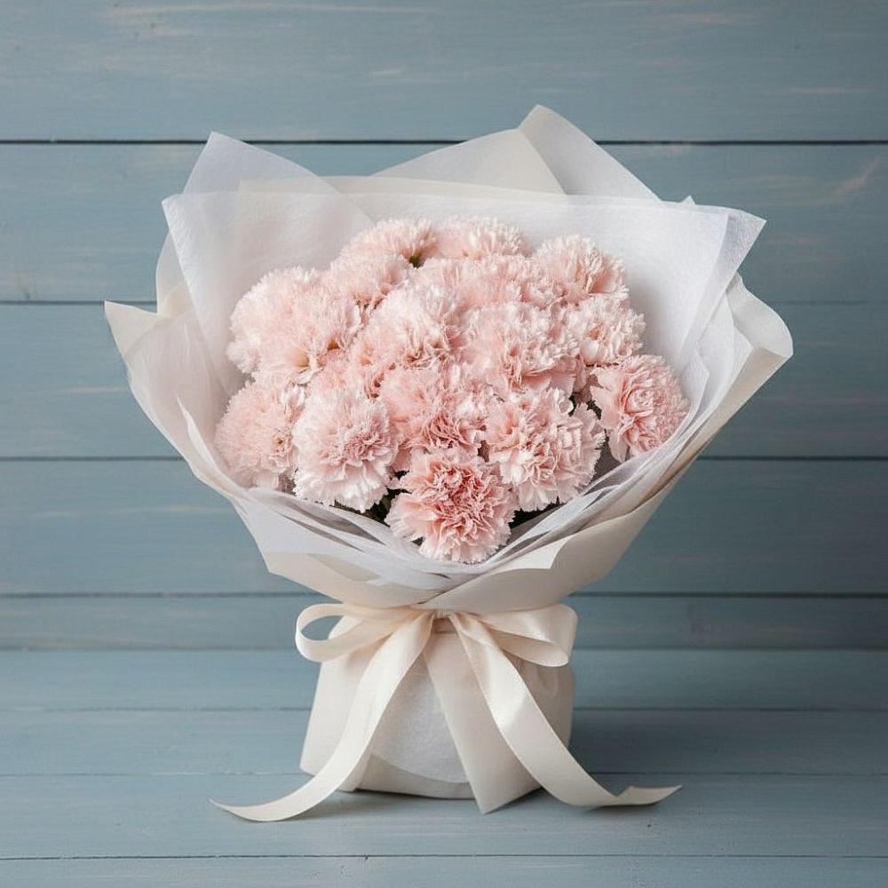 Букет цветов из: Гвоздики в Воздвиженке Приморский край