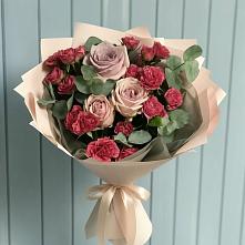 Букет цветов из:  Гвоздики и Розы #REPLACE_PRED# Воздвиженке Приморский край