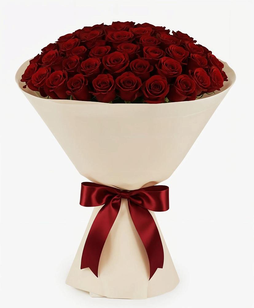 Букет 101 Бордовая роза Блэк Бакарра в Воздвиженке Приморский край